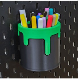 Resim Mizaku Damlayan Kova Şekilli Skadis Pegboard Uyumlu Kalemlik Siyah 