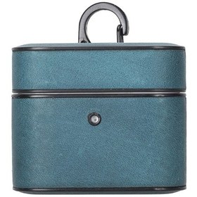 Resim Casquet Apple Uyumlu AirPods 3.nesil Deri Kılıf Aa32 Mavi 