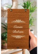 Resim Canım Babam Yazılı 3'lü Menteşeli Ahşap Tesbih & Bileklik Kutusu 