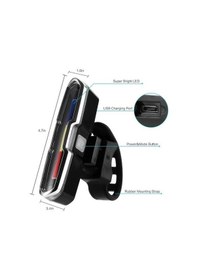 Resim Forte Gt 6017-3 Bisiklet Yüksek Güç Cob Ön Far Usb Şarjlı Siyah 