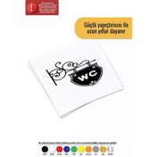 Resim Wc Tabela - Araç, Oto, Laptop, Duvar Uyumlu Sticker 40 44 Cm 