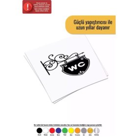 Resim Wc Tabela - Araç, Oto, Laptop, Duvar Uyumlu Sticker 40 44 Cm 