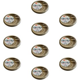 Resim Kullan At Altın Renkli Parti Davet Plastik Tabak - 22 Cm. - 25 Adetlik 10 Paket 