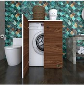 Resim Kenzlife Çamaşır Makinesi Dolabı Kapaklı Tatyana Cvz 90*70*60 Banyo Ofis Kapaklı Arkalıksız Çok Renkli 