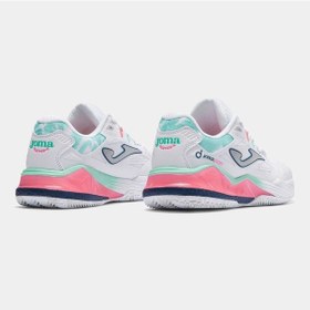 Resim Joma Tspıls2602om Spin Lady Toprak Kort Kadın Padel Ayakkabısı Beyaz/pembe 
