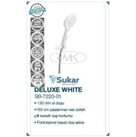 Resim Sukar Askılı Duş Seti Beyaz E Whıte Beyaz 
