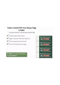 Resim No24 Pvc Free Beyaz Silgi 5 Adet İz Bırakmayan Yumuşak Dokulu Okul Ofis Silgisi 