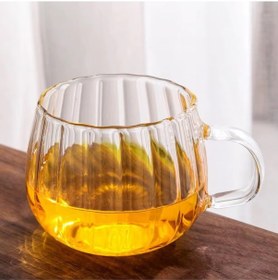 Resim 400 Ml Çift Çidarlı Kulplu Şık Desenli Cam Bardak 4 Adet Beyaz 