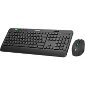 Resim Everest KM-2620 Siyah USB Sessiz Switch Ince Kablosuz Q Multimedia Klavye + Mouse Set 