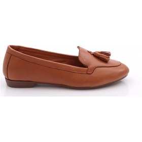 Resim Dgn 104 Kadin Püskül Aksesuarli Zenne Loafer Taba 