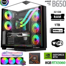 Resim Xaser Queen X3 R5-7500F 32 GB 1 TB M.2 NVMe SSD 8 GB RTX5060 Free Dos Masaüstü Oyuncu Bilgisayarı 