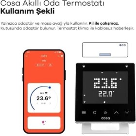Resim Daders Home Akıllı Klima Kontrolü V5, Wi-Fi Bağlantılı Oda Termostatı, Mobil Uygulama Kontrollü 