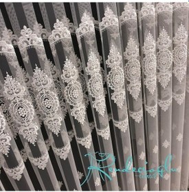 Resim Tül Perde Brillant Gülşah Desen Yeni Sezon Tül Perde Ekru 