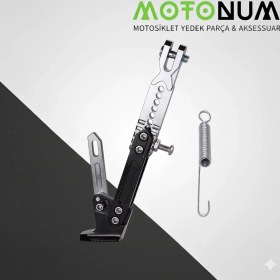 Resim Motonum Kymco Agility 125 Yükseklik Ayarlı Metal Yan Sehpa-Siyah DETAYLI-AYK1049 