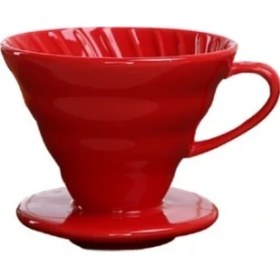 Resim Epinox Seramik Kahve Demleyici Dripper Kırmızı 