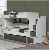 Resim Setay Mobilya 90x200 Aura 3'lü Yavrulu Ranza - Antrasit 