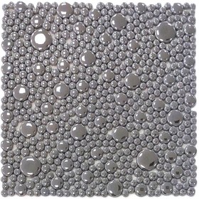 Resim MozaiKristaL Yaşam alanlarının tüm yüzeyleri için Yuvarlak Mix. Gri Cam Mozaik ( 1 Koli = 1 m2 Fiyatıdır ) 