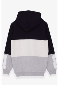 Resim Breeze Erkek Çocuk Sweatshirt Baskılı 8-14 Yaş, Lacivert 