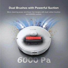 Resim Roborock 6000PA Ultra Güç Halı Tanıma+Mop Kaldırma Özellikli Robot Süpürge Hepa Filtre Kamera Lidar Tarama +Lambader 