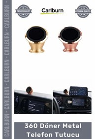 Resim Otoaksesuar Güçlü Mıknatıslı Otomobil Araba Eşya 360 Döner Metal Torpidoya Yapışkan Telefon Tutucu 