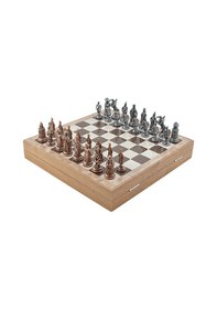 Resim Gifthome Büyük Boy Metal Osmanlı-bizans Satranç Tk. Antik Ve Rustik Desenli Sandıklı Mdf Tahtası 36x36 Cm. 
