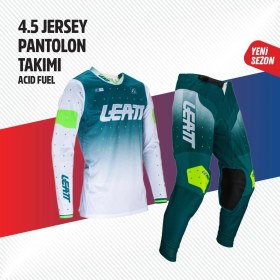 Resim Leatt Beyaz Yeşil Jersey Pantolon Takımı 