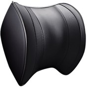 Resim Tenfowee Araç İçin Hafızalı Köpük Boyun Yastığı - Siyah, Yorgunluğu Azaltan Konforlu Baş Destek Yastığı 