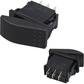 Resim Powermaster Sembolsüz Işıksız Yaylı 3 Pinli On-Off-On 12-24V Marin Switch 