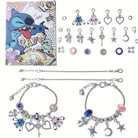 Resim 24 Adet Sevimli Karakterli Stitch Bileklik, Delikli ve Eğlenceli Tasarım - Arkadaşlar ve Sınıf Arkadaşları İçin Harika Hediye 