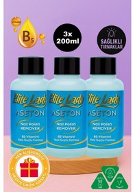 Resim B-5 Vitaminli Oje Çıkarıcı 200 Ml 3'lü Eko Set Tırnak Kırılmalarını Önleyici Aseton 