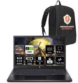 Resim ACER Nitro V15 R5-7535HS 8GB 2TB SSD RTX4060\u002F8GB 15.6'' 165Hz FHD W11P & PER4 ÇANTA 