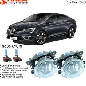 Resim Renault Megane Sedan 2016-2021 Beyaz Ampül Sis Farı Seti 