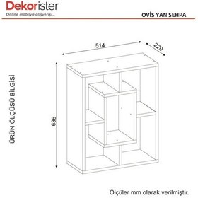 Resim Dekorister Ovis Yan Sehpa Beyaz 