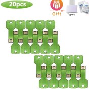 Resim 20 Adet Usb Flash Sürücü Flash Kalem Sürücü 128mb 256mb 1gb 4gb 8gb 16gb 32gb Green Usb 2.0 256m Diğer 