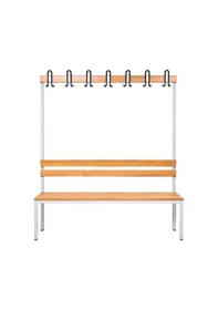 Resim Ayakkabılıksız 4 Ayaklı Tek Taraflı Bank, Kanca Şeritli Bank, 7 Kanca, 150x43x170 Cm, Spor Bankı 