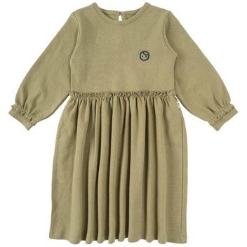 Bupperkids Kız Bebek Ayıcık Desenli Ekoseli Yelekli Lila Elbise 001