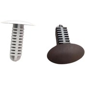 Resim Üniversal Araba Döşeme Klipsi 10'lu Paket Açık Gri 