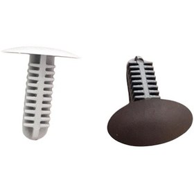 Resim Üniversal Araba Döşeme Klipsi 10'lu Paket Açık Gri 