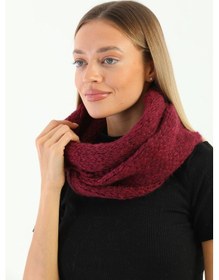 Resim Kadın Bordo Örgü Boyunluk Bordo 