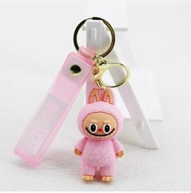 Resim Karikatür Labab Koyun Anahtarlık Kolye Sevimli Labubu Sırt Çantası Araba Anahta Pink 6 Cm 