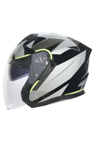 Resim Rhkc 528 Çenesiz Vizörlü Yazlık Kask Gri - Neon Sarı - Siyah 