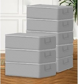 Resim Meleni Home 8nanli Çekyat Baza Tipi Hurç - Baza Altı Büyük Boy Saklama Hurcu 64 x 45 x 22 cm Gri, Meleni Home 