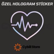 Resim CybillStore Nabızlı Kalp Hologram Sticker 2 Adet 