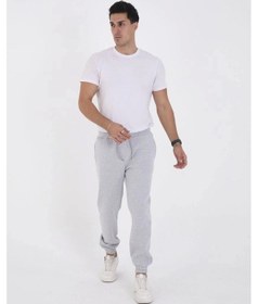 Resim Unisex Kışlık Üç İplik Lastikli Eşofman Pantolon - Gri Gri 