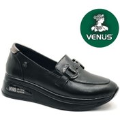 Resim Venüs Guye Hakiki Deri Ortopedik Oxford Kadın Aır-flow Taban Klasik Ayakkabı Siyah 