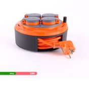 Resim Ack Bylion Makaralı Portatif Uzatma Kablosu 5 Metre 4'lü Priz 3x1 IP44 