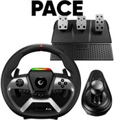 Resim Rampage V987 Force Feedback 3 Pedallı-El Vitesli ***Pc Uyumlu*** Oyuncu Direksiyonu Direksiyon Seti 