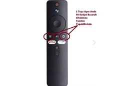 Resim Rewel Uzaktan Kumanda Xiaomi Uyumlu Mı Box Uyumlu Kumandası Prime Video Netflıx Beyaz Tuşlu Bluetooth 