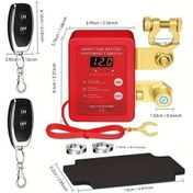 Resim Fochsia Kırmızı Sku Uzaktan Kumandalı Akü Anahtarı 12v Led Ekranlı Akıllı Voltaj Kesici Oto Karavan Güvenlik Şalteri 