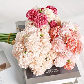 Resim 9 adet Suni Hortensia Buket, 30.0 cm, Kumaş, Sevgililer Günü, Paskalya, Anneler Günü, Mezuniyet, Ev Dekoru, Çeşitli Oda Tipleri, Masaüstü, Elektrik Yok, Pille Çalışmaz, Kap Yok 